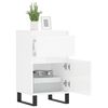 vidaXL Sideboards 2 Stk. Hochglanz-Wei&szlig; 40x35x70 cm Holzwerkstoff