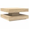 vidaXL Couchtisch 360-Grad Drehbar Sonoma-Eiche 70x70x34,5 cm