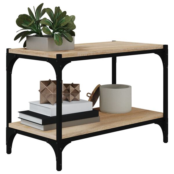 vidaXL TV-Schrank Sonoma-Eiche 60x33x41 cm Holzwerkstoff und Stahl