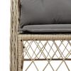 vidaXL 9-tlg. Garten-Essgruppe mit Kissen Beigemischung Poly Rattan