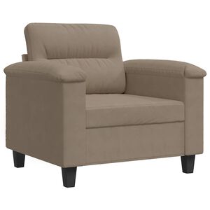 vidaXL Sessel Taupe 60 cm Mikrofasergewebe