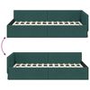vidaXL Eckbettgestell mit Kopfteil Dunkelgr&uuml;n 100 cm x 200 cm Samt