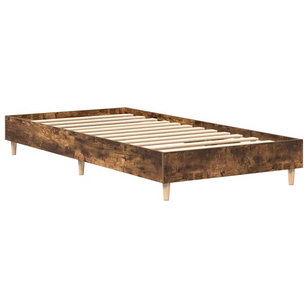 vidaXL Bettgestell ohne Matratze R&auml;uchereiche 100x200 cm Holzwerkstoff
