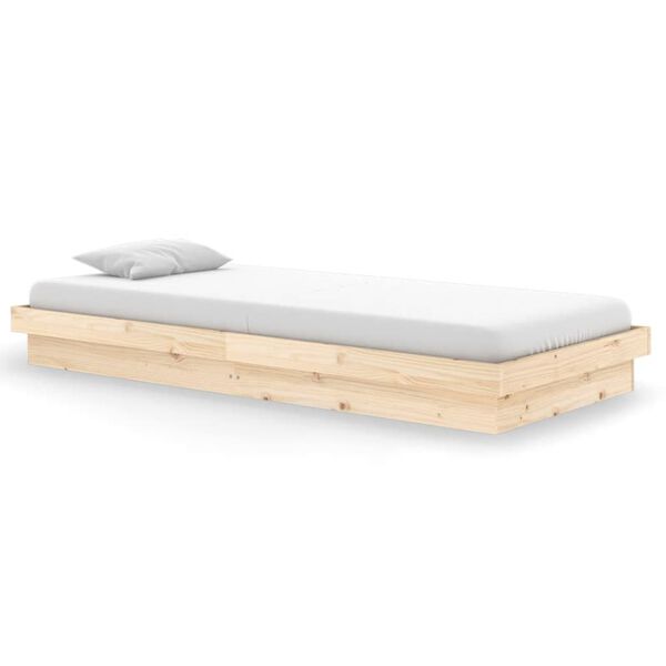 vidaXL Massivholzbett 90x200 cm