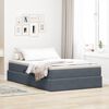 vidaXL Aufbewahrungsbett mit Matratze Dunkelgrau 120 x 190 cm Samt