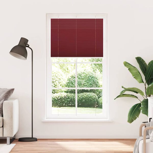 vidaXL Plissee Bordeauxrot 105x200 cm Stoffbreite 104,4 cm Polyester