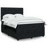 vidaXL Boxspringbett mit Matratze Schwarz 140x200 cm Samt