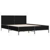 vidaXL Bettgestell Schwarz 150x200 cm Holzwerkstoff und Metall