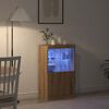 vidaXL LED-Sideboard Braun 60 x 37 x 100 cm Holzwerkstoff