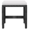 vidaXL 11-tlg. Garten-Essgruppe Poly Rattan Akazienholz Schwarz