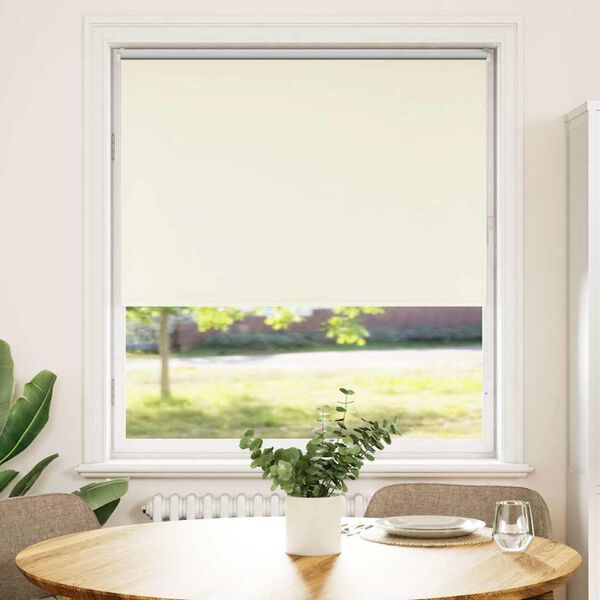 vidaXL Verdunkelungsrollo Cremewei&szlig; 100x150cm Stoffbreite 95,7cm