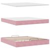 vidaXL Ottoman-Bett mit Matratze Rosa 180x200 cm Samt