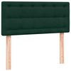 vidaXL Boxspringbett mit Matratze Dunkelgr&uuml;n 80x220 cm Samt