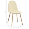 vidaXL Esszimmerst&uuml;hle 4 Stk. Creme Stoff