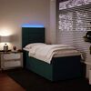 vidaXL Boxspringbett mit Matratze Dunkelgr&uuml;n 90x190 cm Samt