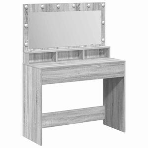 vidaXL Schminktisch Graues Sonoma 100 x 41 x 135 cm Holzwerkstoff