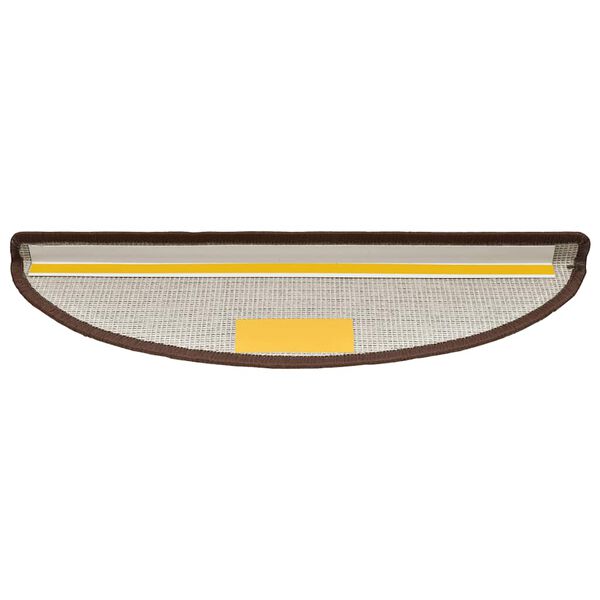 vidaXL Stufenmatten 20 Stk. 56x17x3 cm Kaffeebraun Halbrund
