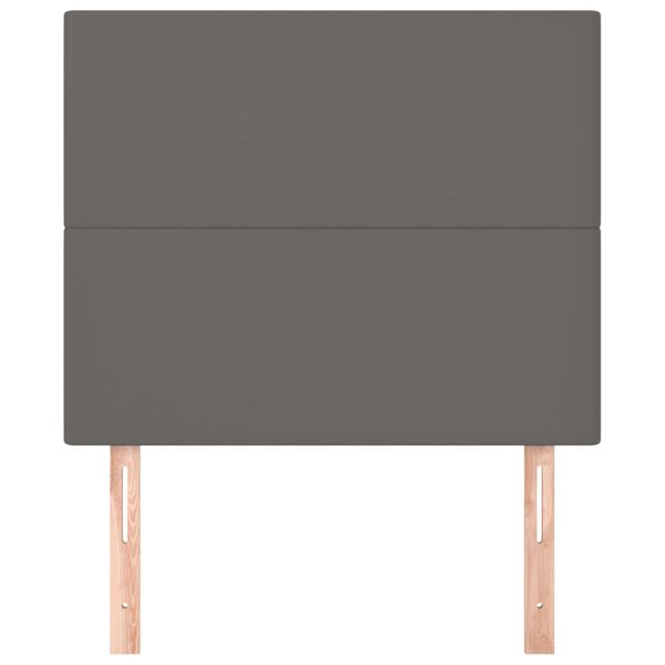 vidaXL Kopfteil Grau 80x5x118/128 cm Kunstleder