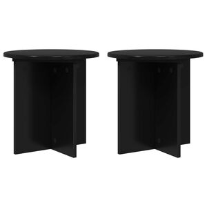 vidaXL Pflanzenst&auml;nder 2 Stk. Schwarz 40 x 40 x 40 cm Holzwerkstoff