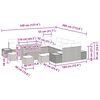 vidaXL Gartensofa-set 14 pcs Beige Poly-Rattan