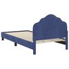 vidaXL Kinderbettgestell mit Kopfteil Polizeiblau 90 x 200 cm Samt