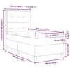 vidaXL Boxspringbett mit Matratze Creme 100 x 200 cm Stoff