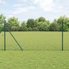 vidaXL Zaunpfosten Gr&uuml;n 50 x 1 m (13 mm Maschendraht) Stahl und PVC