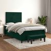 vidaXL Boxspringbett mit Matratze Dunkelgr&uuml;n 120x200 cm Samt