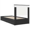 vidaXL Aufbewahrungsbett Schwarz 75 x 190 cm Holzwerkstoff
