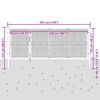 vidaXL Maschen-Gartentor Anthrazit 350x125 cm Verzinkter Stahl
