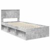 vidaXL Bettrahmen mit Kopfteil Beton 90 x 200 cm Massives Kiefernholz