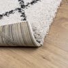 vidaXL Teppich Shaggy Hochflor Modern Creme und Schwarz 80x250 cm