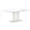 vidaXL Esstisch Hochglanz Wei&szlig; 180 x 90 x 76 cm MDF