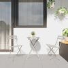 vidaXL Klapp Bistro Set 3 pcs Beige Stahl