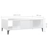 vidaXL Couchtisch Hochglanz-Wei&szlig; 103,5x60x35 cm Holzwerkstoff