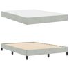 vidaXL Boxspringbett mit Matratze Hellgrau 160 x 220 cm Stoff