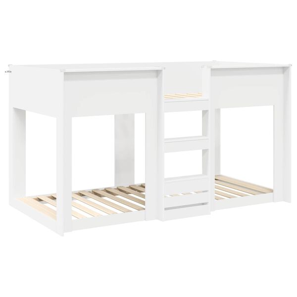 vidaXL Etagenbett f&uuml;r Kinder Wei&szlig; 100 x 200 cm Holzwerkstoff