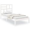 vidaXL Massivholzbett ohne Matratze Wei&szlig; 75x190 cm