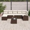 vidaXL Garten-Sofa-Set 8 pcs Braun Poly Rattan