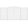 vidaXL Gabionen mit Hochbogen 4 Stk. 400x30x180/200cm Verzinktes Eisen