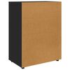 vidaXL Stauraumschr&auml;nke 2 pcs Schwarz 80 x 48 x 105 cm Holzwerkstoff
