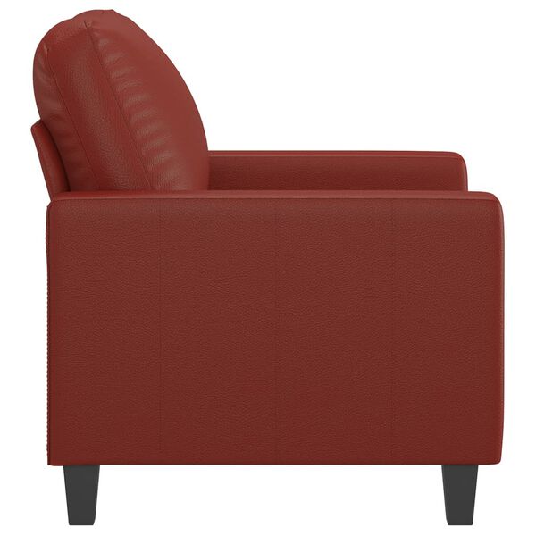 vidaXL Sessel Weinrot 60 cm Kunstleder