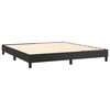 vidaXL Boxspringbett mit Matratze & LED Schwarz 180x200 cm Kunstleder