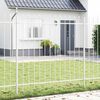 vidaXL Gartenzaun 7 pcs Wei&szlig; 11,9 x 1,5 m Pulverbeschichteter Stahl