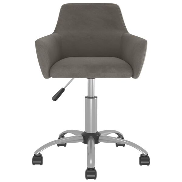 vidaXL Esszimmerst&uuml;hle 6 Stk. Drehbar Dunkelgrau Samt