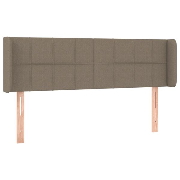 vidaXL LED Kopfteil Taupe 147x16x78/88 cm Stoff