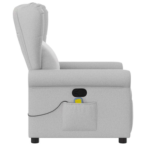 vidaXL Massagesessel Wolkengrau Stoff