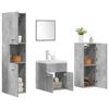 vidaXL 5-tlg. Badm&ouml;bel-Set Betongrau Holzwerkstoff