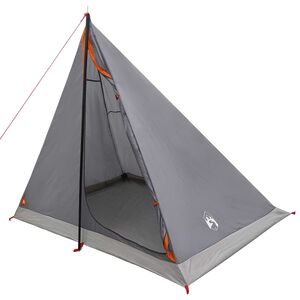 vidaXL Trekkingzelt Grau und Orange 2-Personen