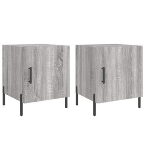 vidaXL Nachttische 2 Stk. Grau Sonoma 40x40x50 cm Holzwerkstoff